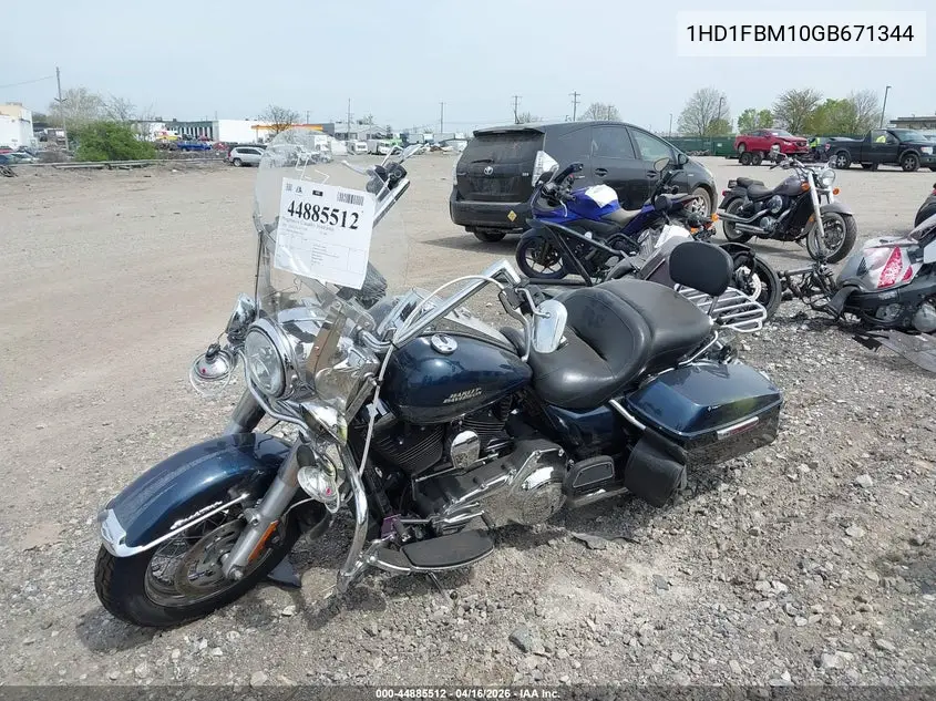 2016 Harley-Davidson Flhr Road King VIN: 1HD1FBM10GB671344 Lot: 44885512