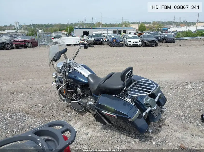 2016 Harley-Davidson Flhr Road King VIN: 1HD1FBM10GB671344 Lot: 44885512