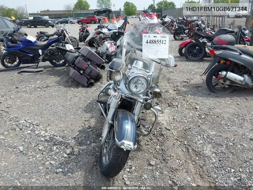 2016 Harley-Davidson Flhr Road King VIN: 1HD1FBM10GB671344 Lot: 44885512
