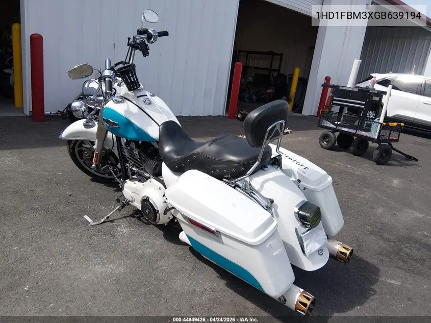 2016 Harley-Davidson Flhr Road King VIN: 1HD1FBM3XGB639194 Lot: 44949426