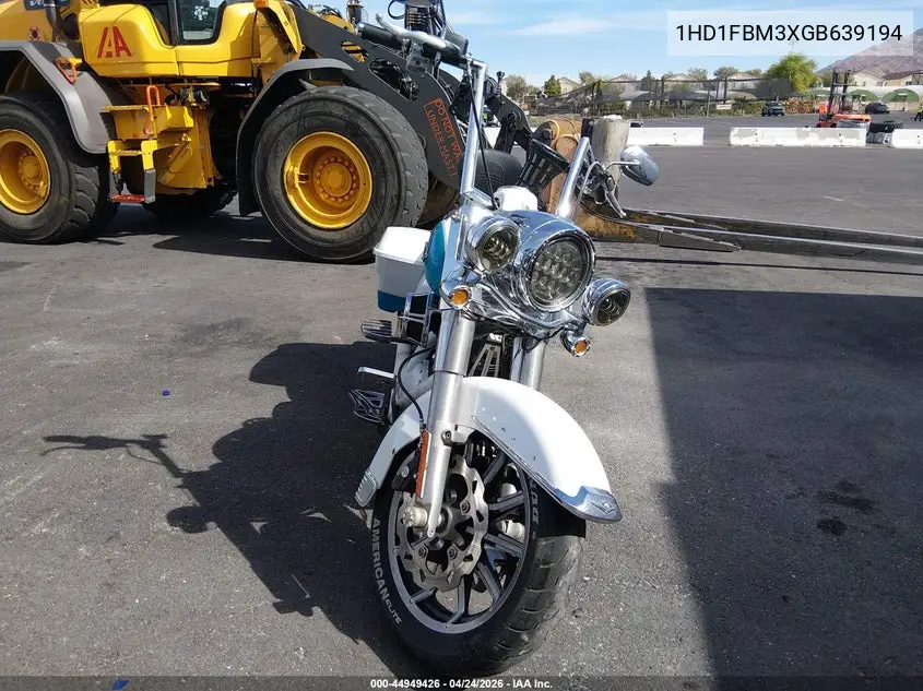 2016 Harley-Davidson Flhr Road King VIN: 1HD1FBM3XGB639194 Lot: 44949426