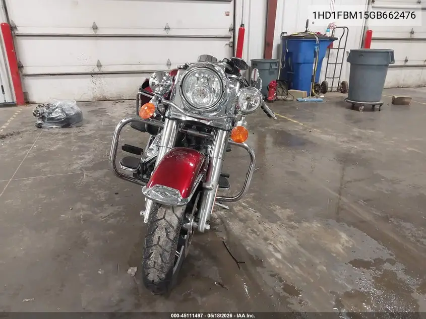 2016 Harley-Davidson Flhr Road King VIN: 1HD1FBM15GB662476 Lot: 45111497