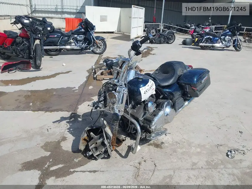 2016 Harley-Davidson Flhr Road King VIN: 1HD1FBM19GB671245 Lot: 45318535