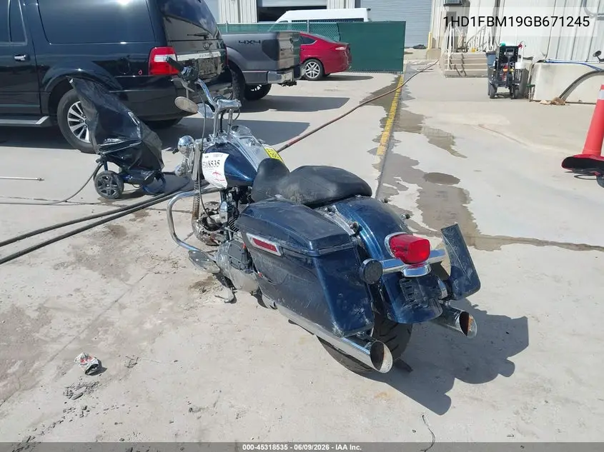 2016 Harley-Davidson Flhr Road King VIN: 1HD1FBM19GB671245 Lot: 45318535