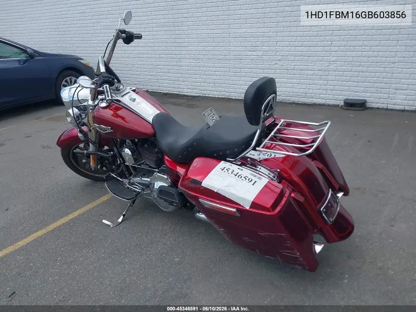 2016 Harley-Davidson Flhr Road King VIN: 1HD1FBM16GB603856 Lot: 45346591