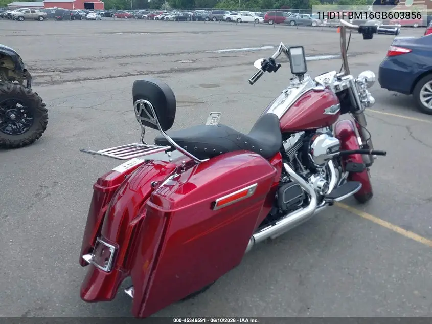 2016 Harley-Davidson Flhr Road King VIN: 1HD1FBM16GB603856 Lot: 45346591