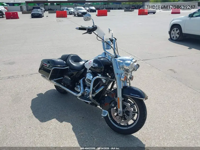 2016 Harley-Davidson Flhr Road King VIN: 1HD1FBM17GB639247 Lot: 45423359