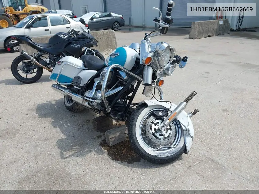 2016 Harley-Davidson Flhr Road King VIN: 1HD1FBM15GB662669 Lot: 45431670