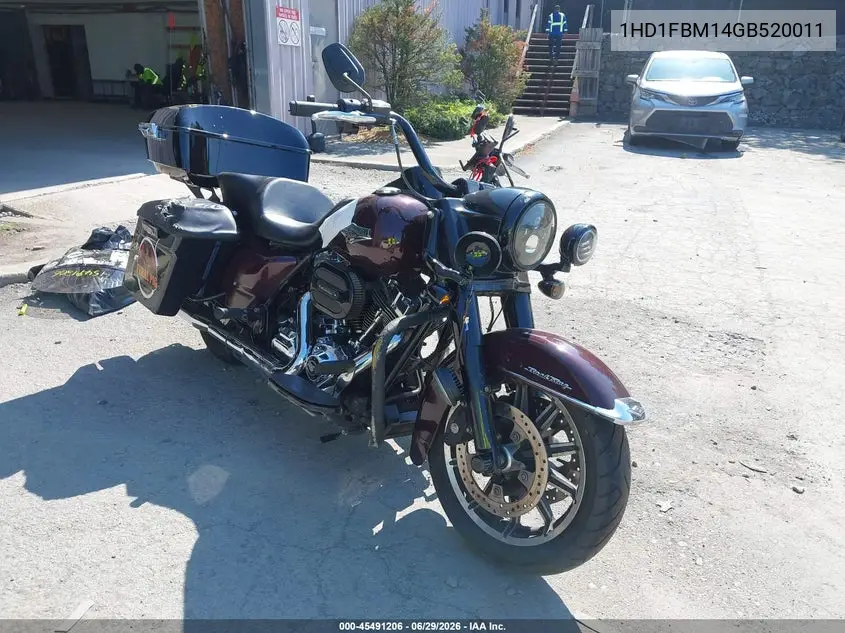 2016 Harley-Davidson Flhr Road King VIN: 1HD1FBM14GB620011 Lot: 45491206