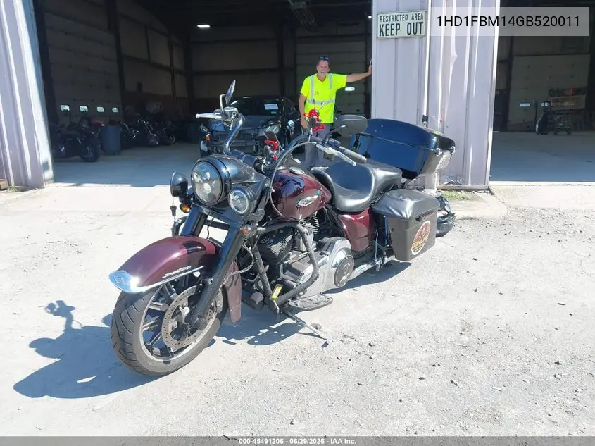 2016 Harley-Davidson Flhr Road King VIN: 1HD1FBM14GB620011 Lot: 45491206