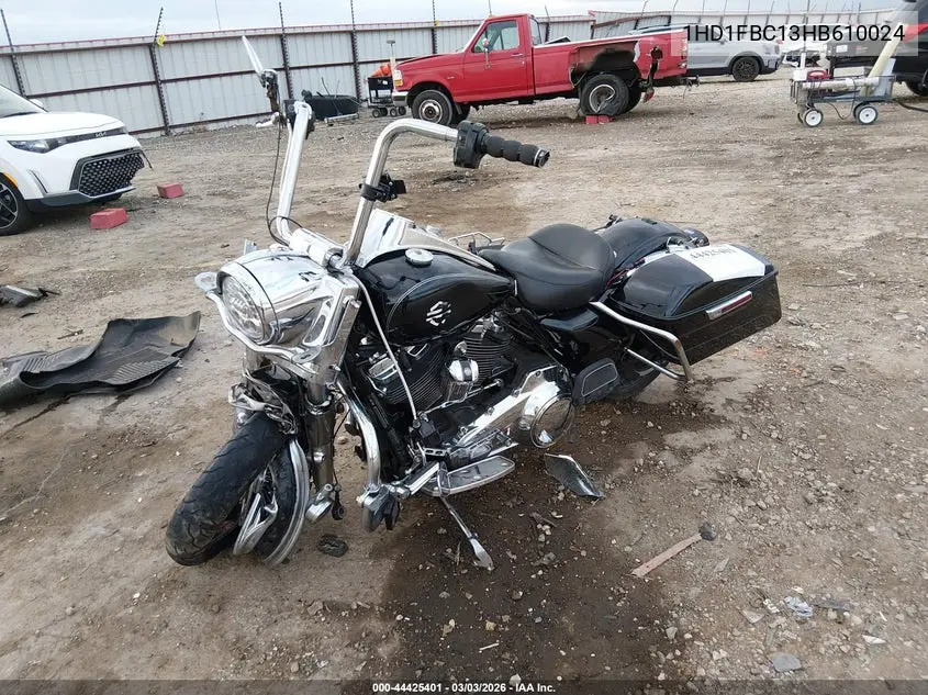 2017 Harley-Davidson Flhr Road King VIN: 1HD1FBC13HB610024 Lot: 44425401