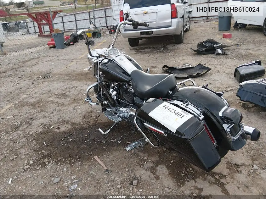 2017 Harley-Davidson Flhr Road King VIN: 1HD1FBC13HB610024 Lot: 44425401