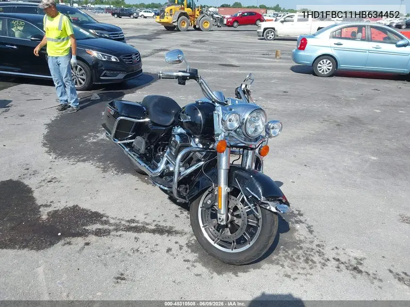 2017 Harley-Davidson Flhr Road King VIN: 1HD1FBC11HB634452 Lot: 45310508