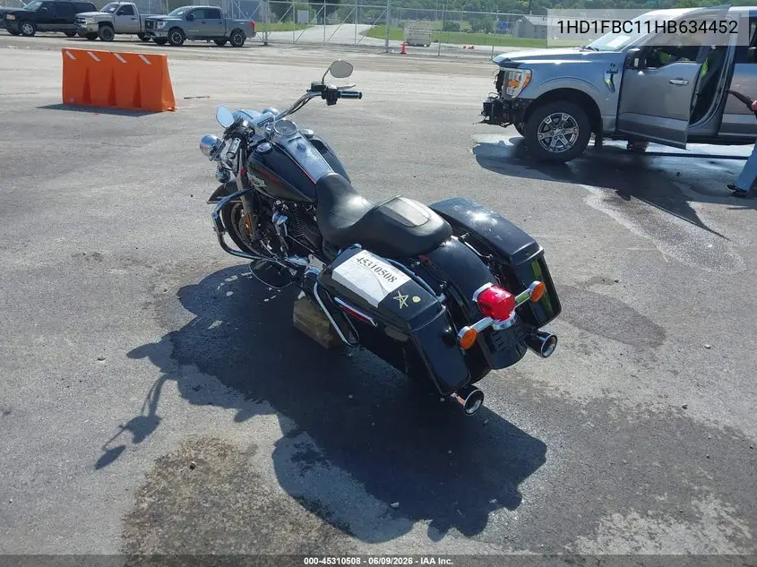 2017 Harley-Davidson Flhr Road King VIN: 1HD1FBC11HB634452 Lot: 45310508