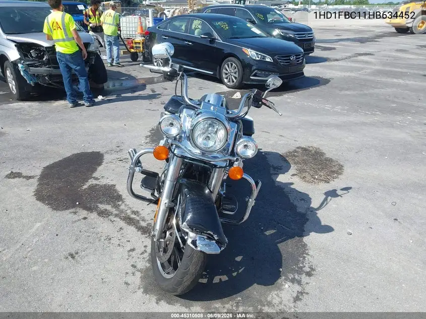 2017 Harley-Davidson Flhr Road King VIN: 1HD1FBC11HB634452 Lot: 45310508