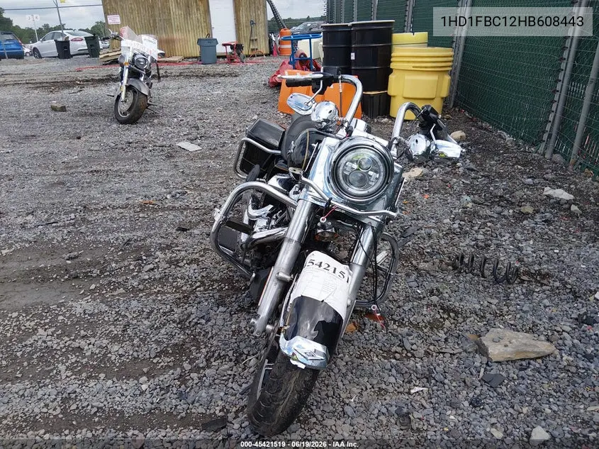 2017 Harley-Davidson Flhr Road King VIN: 1HD1FBC12HB608443 Lot: 45421519