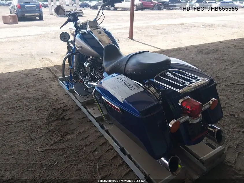 2017 Harley-Davidson Flhr Road King VIN: 1HD1FBC19HB655565 Lot: 45530222