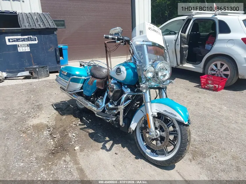 2018 Harley-Davidson Flhr Road King VIN: 1HD1FBC10JB651300 Lot: 45490533