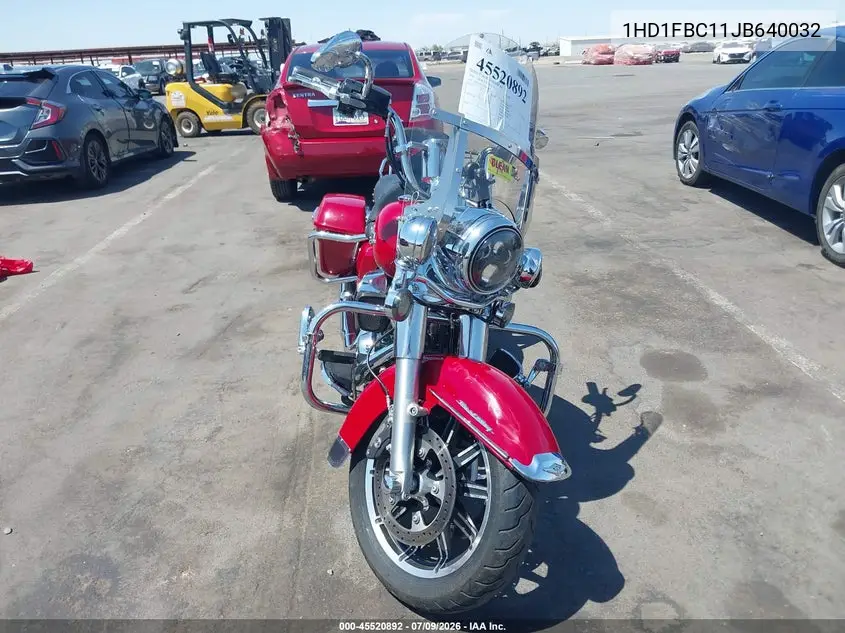 2018 Harley-Davidson Flhr Road King VIN: 1HD1FBC11JB640032 Lot: 45520892