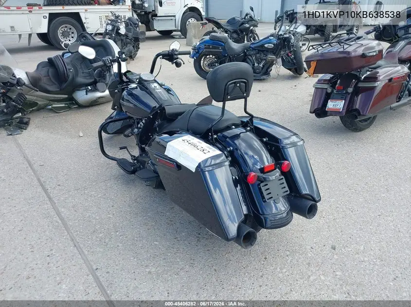 2019 Harley-Davidson Flhrxs VIN: 1HD1KVP10KB638538 Lot: 45406282