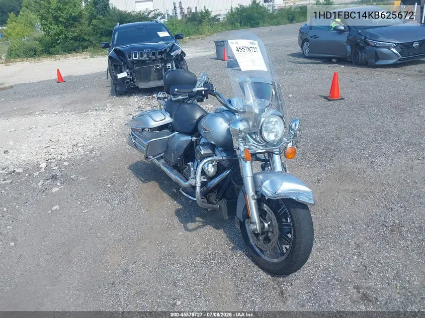 2019 Harley-Davidson Flhr VIN: 1HD1FBC14KB625672 Lot: 45578727