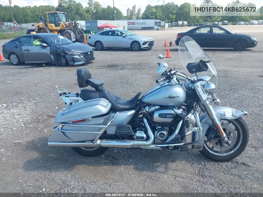 2019 Harley-Davidson Flhr VIN: 1HD1FBC14KB625672 Lot: 45578727