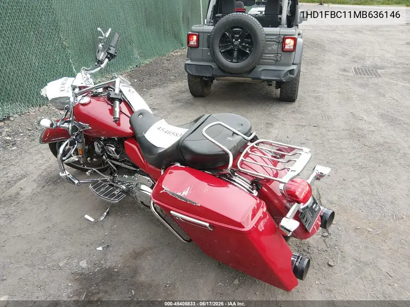 2021 Harley-Davidson Flhr VIN: 1HD1FBC11MB636146 Lot: 45405833