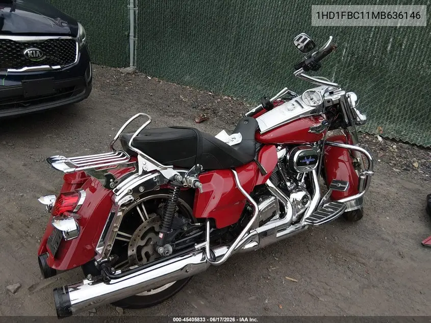 2021 Harley-Davidson Flhr VIN: 1HD1FBC11MB636146 Lot: 45405833