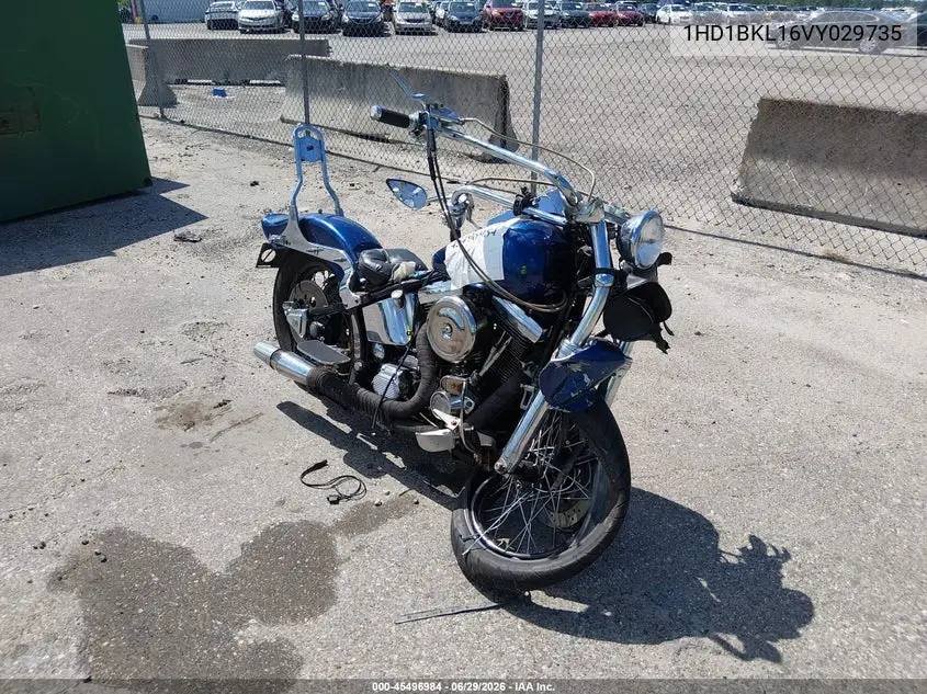 1997 Harley-Davidson Fxst Custom VIN: 1HD1BKL16VY029735 Lot: 45496984