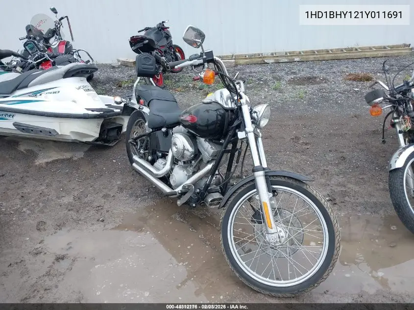 2001 Harley-Davidson Fxst VIN: 1HD1BHY121Y011691 Lot: 44312176