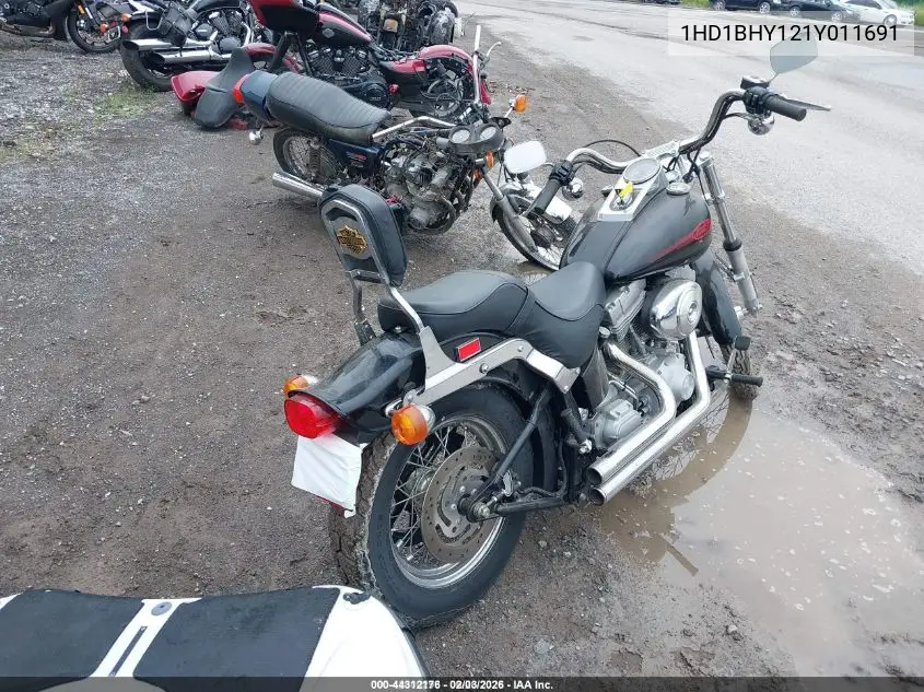 2001 Harley-Davidson Fxst VIN: 1HD1BHY121Y011691 Lot: 44312176