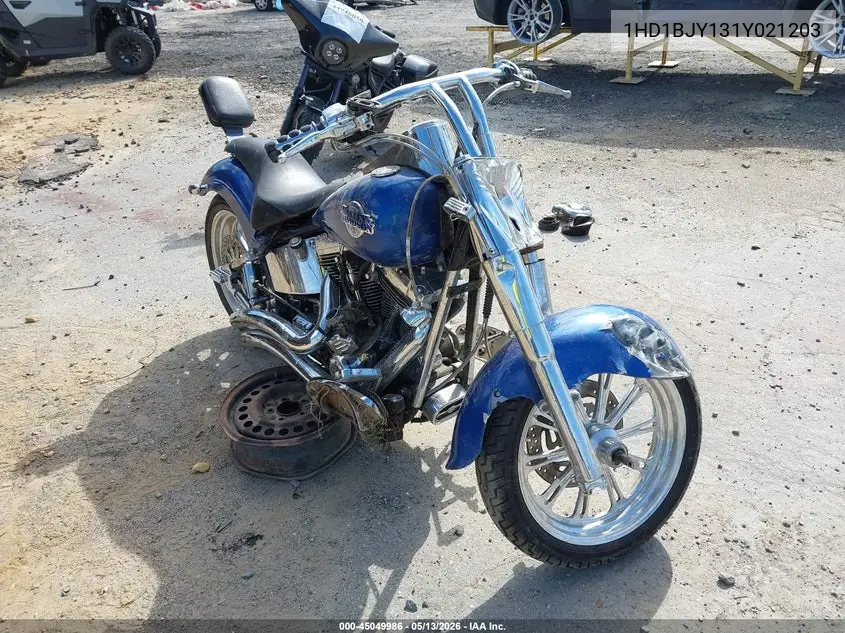 2001 Harley-Davidson Flstc VIN: 1HD1BJY131Y021203 Lot: 45049986