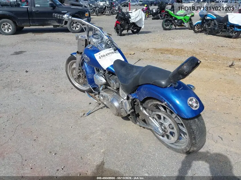 2001 Harley-Davidson Flstc VIN: 1HD1BJY131Y021203 Lot: 45049986