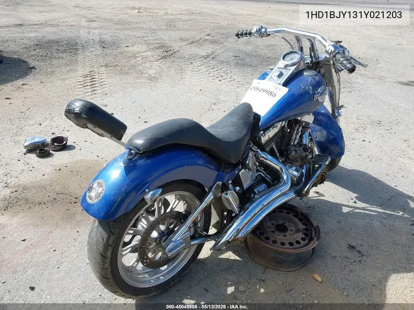 2001 Harley-Davidson Flstc VIN: 1HD1BJY131Y021203 Lot: 45049986