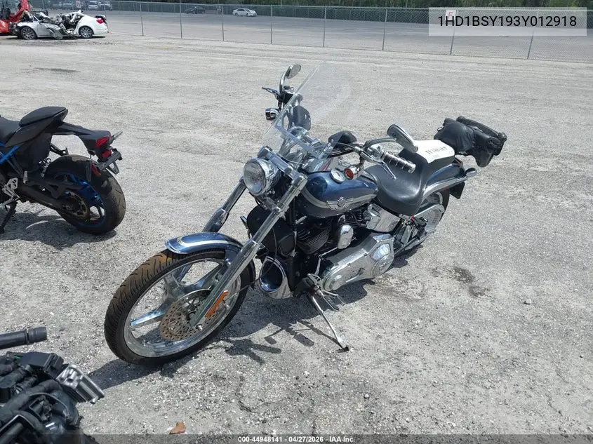 2003 Harley-Davidson Fxstd VIN: 1HD1BSY193Y012918 Lot: 44948141