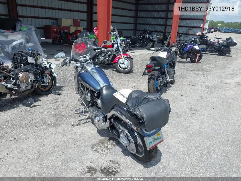 2003 Harley-Davidson Fxstd VIN: 1HD1BSY193Y012918 Lot: 44948141