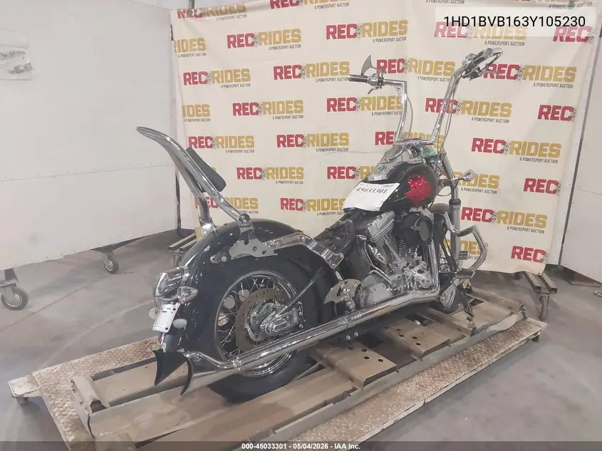 2003 Harley-Davidson Fxsti VIN: 1HD1BVB163Y105230 Lot: 45033301
