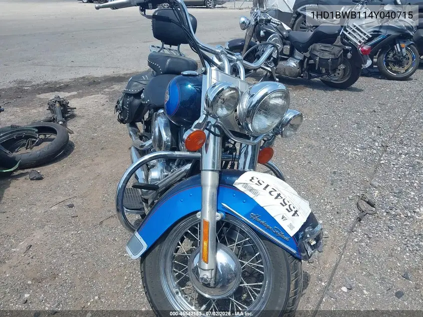 2004 Harley-Davidson Flstci VIN: 1HD1BWB114Y040715 Lot: 45542153