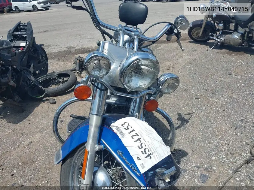 2004 Harley-Davidson Flstci VIN: 1HD1BWB114Y040715 Lot: 45542153