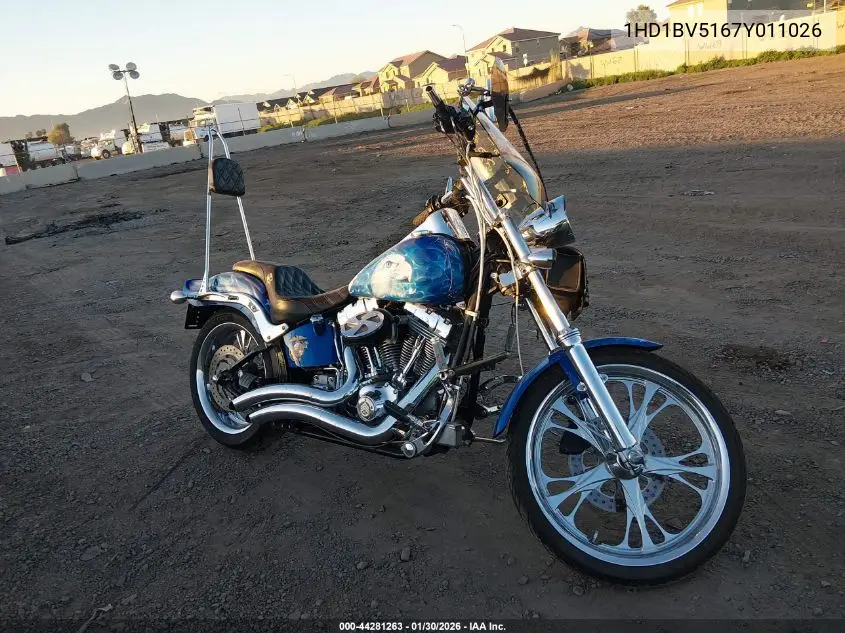 2007 Harley-Davidson Fxst VIN: 1HD1BV5167Y011026 Lot: 44281263