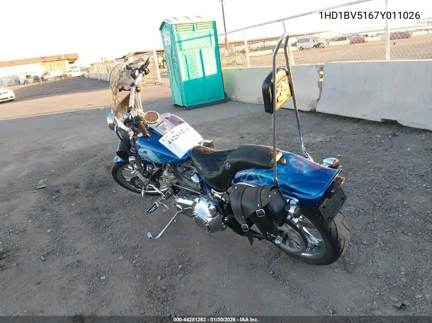 2007 Harley-Davidson Fxst VIN: 1HD1BV5167Y011026 Lot: 44281263