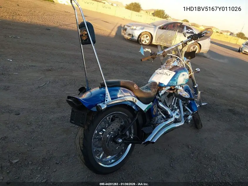 2007 Harley-Davidson Fxst VIN: 1HD1BV5167Y011026 Lot: 44281263