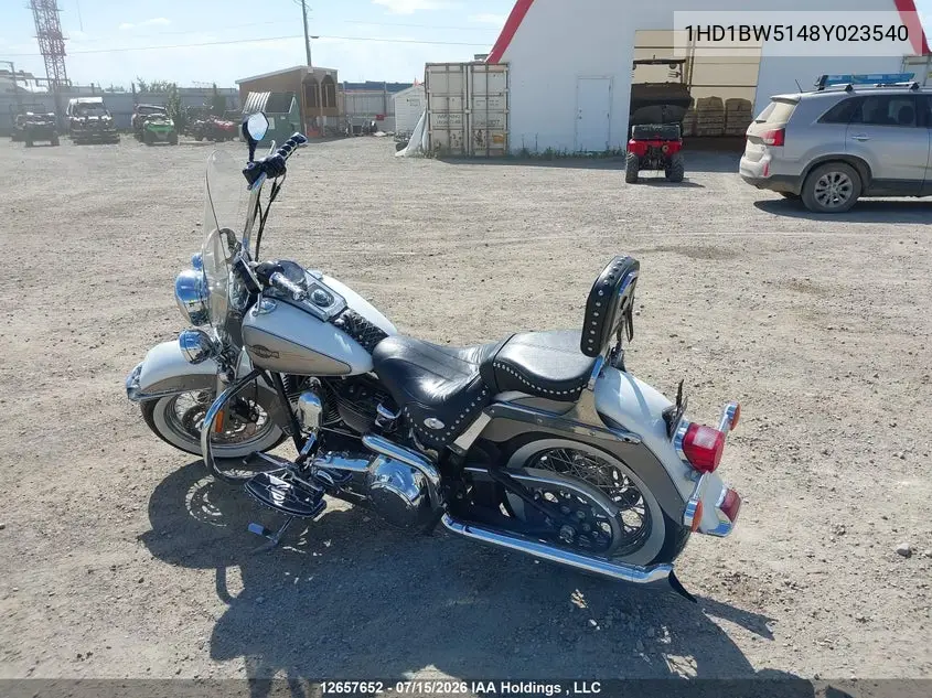 2008 Harley-Davidson Flstc VIN: 1HD1BW5148Y023540 Lot: 12657652