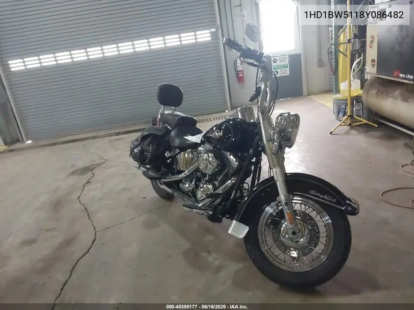 2008 Harley-Davidson Flstc VIN: 1HD1BW5118Y086482 Lot: 45380177