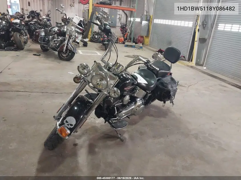 2008 Harley-Davidson Flstc VIN: 1HD1BW5118Y086482 Lot: 45380177