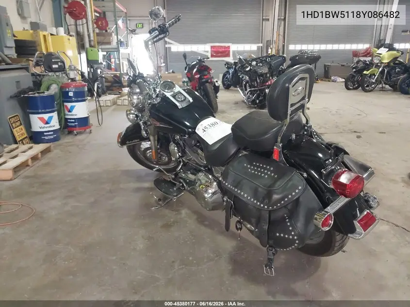 2008 Harley-Davidson Flstc VIN: 1HD1BW5118Y086482 Lot: 45380177
