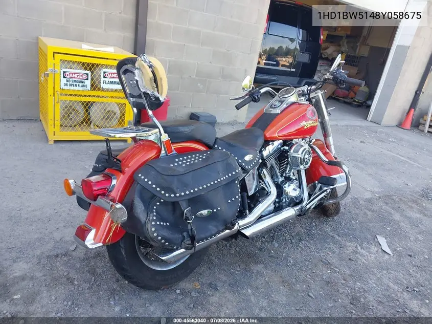 2008 Harley-Davidson Flstc VIN: 1HD1BW5148Y058675 Lot: 45563040