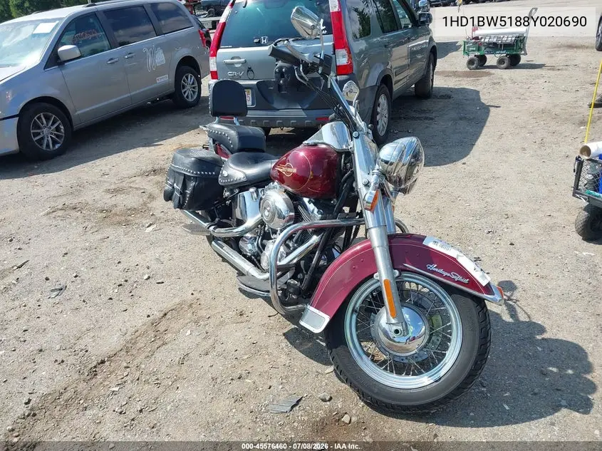 2008 Harley-Davidson Flstc VIN: 1HD1BW5188Y020690 Lot: 45576460