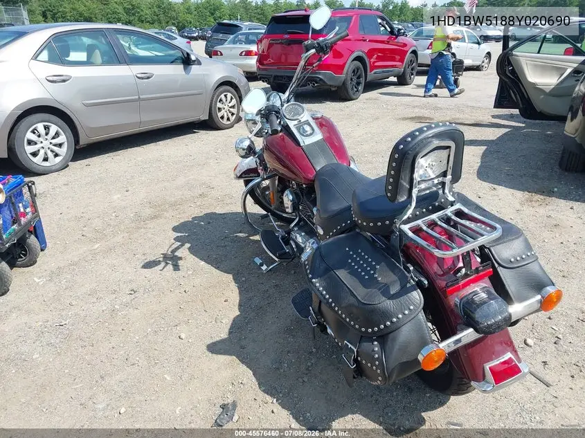 2008 Harley-Davidson Flstc VIN: 1HD1BW5188Y020690 Lot: 45576460