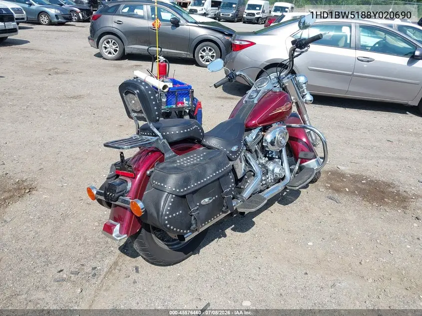 2008 Harley-Davidson Flstc VIN: 1HD1BW5188Y020690 Lot: 45576460